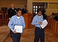 US Navy 080215-N-3215T-001 Twin sisters Machinist's Mate Fireman Apprentices Sonia Phillip and Sophia Phillip, both assigned to the amphibious assault ship USS Essex (LHD 2), smile after becoming naturalized U.S. citizens.jpg