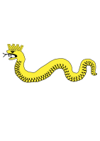 Héraldique Serpent CouronnéPassant.svg