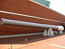 16-inch gun from battleship Mutsu outside the Yamato Museum in October 2008.JPG