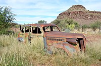 Abandoned vehicle on a farm, Namibia.jpg